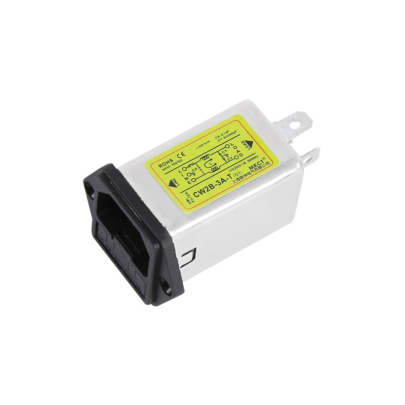 

Входной модуль IEC с одним предохранителем, фильтр источника питания переменного тока 220, EMI, защита от помех, CW2B-1A/3A/6A/10A-T(D1), фильтр питания