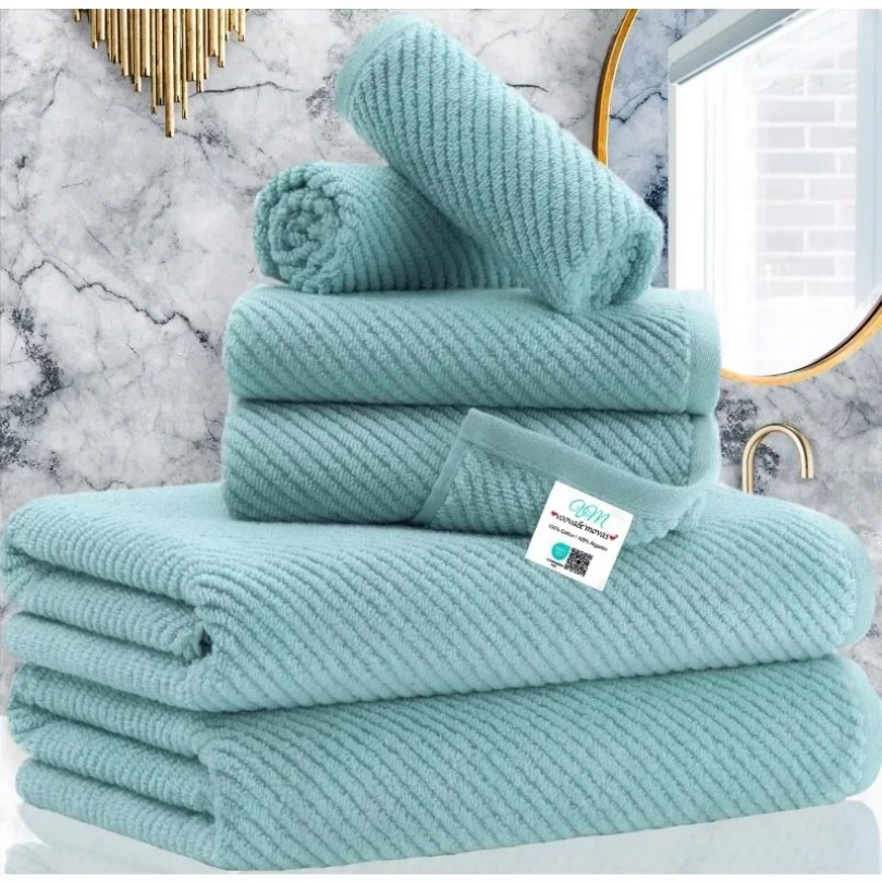 

Набор полотенец из хлопка Aqua Teal 6 шт.