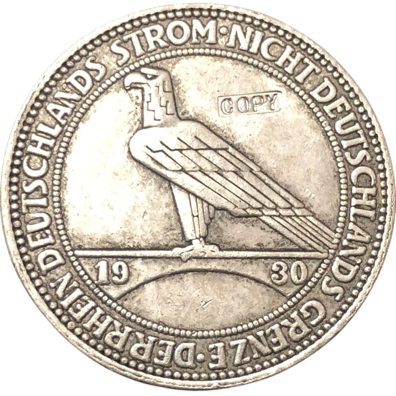 

Медная монета 1930 года Германия 3 рейхсмарки Освобождение Рейнланда