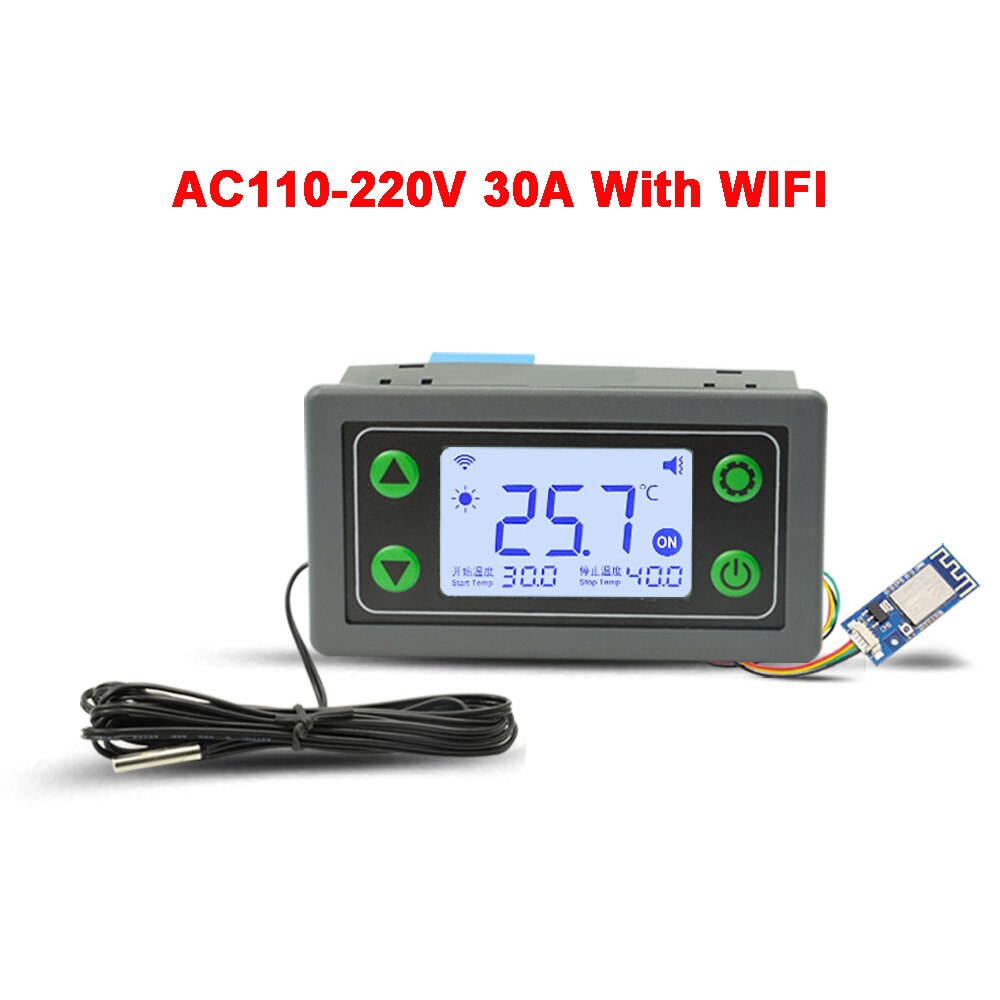 

SA30 SA10 WIFI термостат с дистанционным управлением 6-30 В 110-220 В цифровой модуль контроллера температуры приложение сигнализация сборки температуры