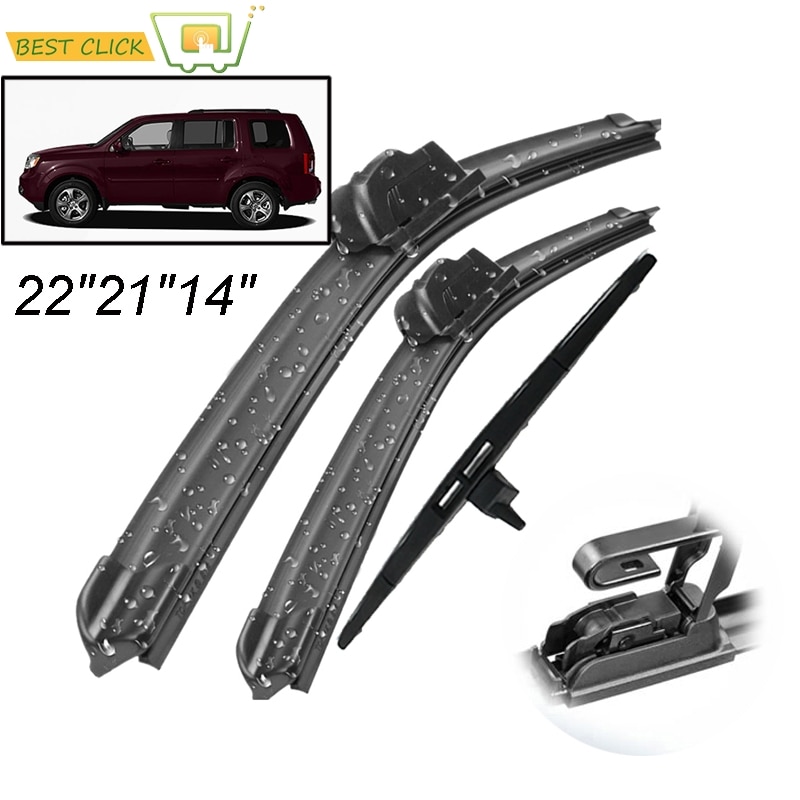 

Щетки стеклоочистителя Misima для лобового стекла для Honda Pilot 2 2009-2015, комплект стеклоочистителей для переднего и заднего стекла 2014 2013 2012 2011 2010