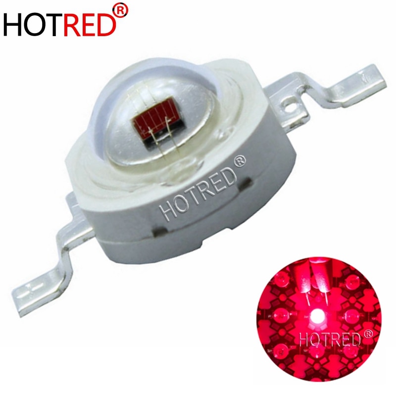

Светодиодные чипы HotRed для роста растений 100 шт. 3Вт