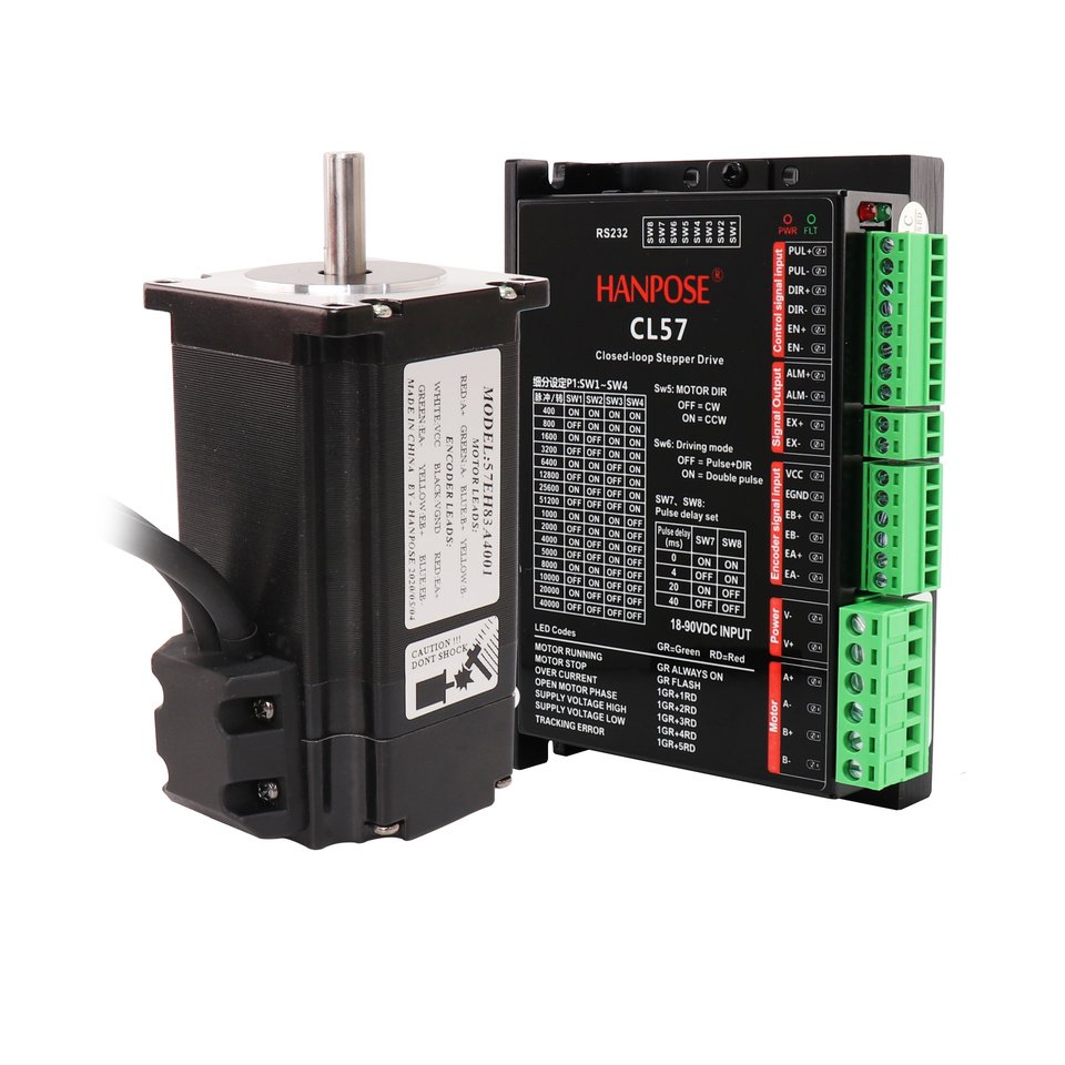 

Шаговый двигатель Nema23 57EH83A4001 CL57 с замкнутым контуром 4.0A 2.6N.M 57CME26