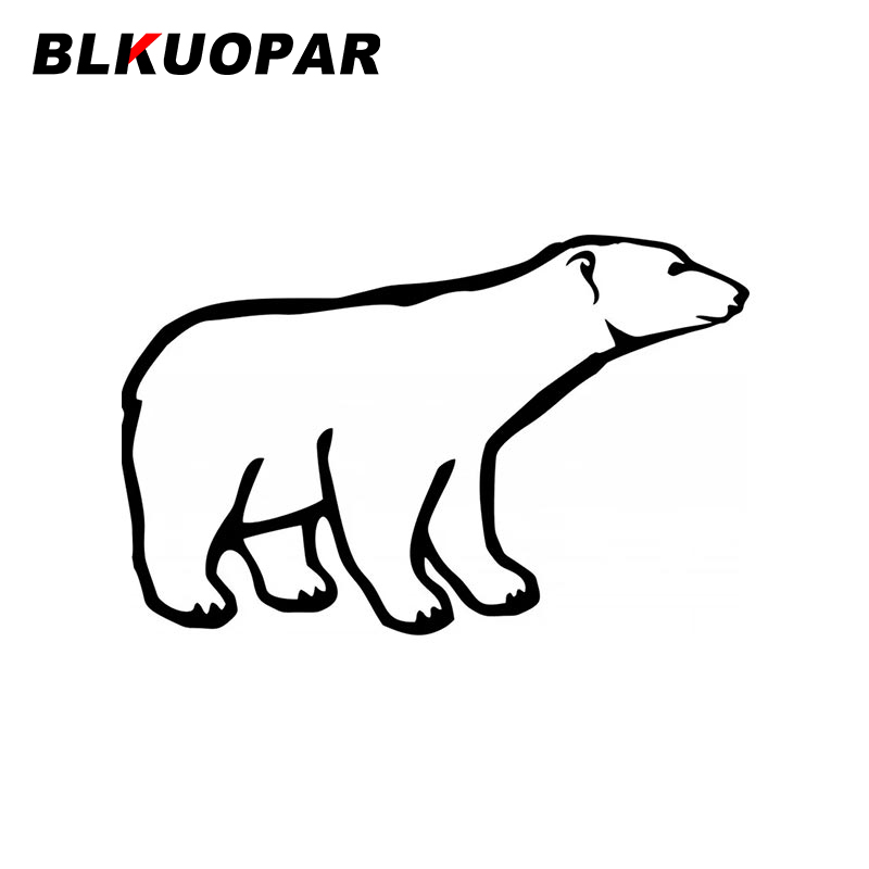 

BLKUOPAR автомобильные наклейки с рисунком белого медведя, забавная наклейка с изображением животных, окклюзия, царапины, вырезанный ноутбук, кондиционер, автомобильная этикетка