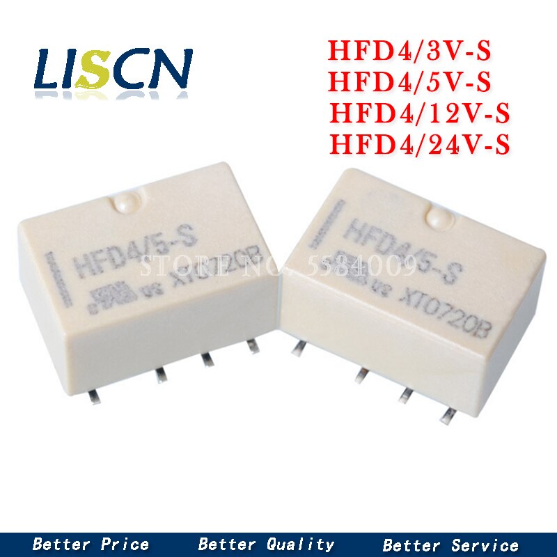 

Реле LISCN HFD4/3V,5V,12V,24V 2шт