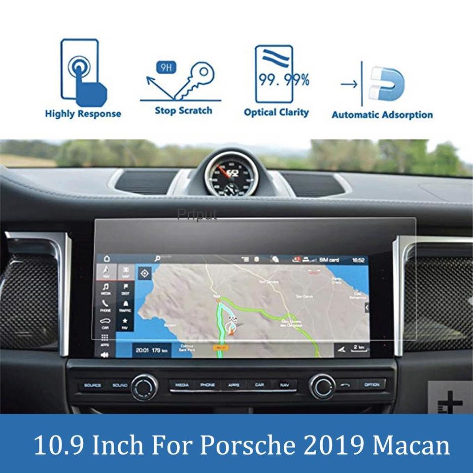 

Для Porsche Macan 2019 2020 2021 10,9-дюймовая защитная пленка для экрана автомобиля, автомобильная GPS-навигация, закаленное стекло, защитная пленка для экрана