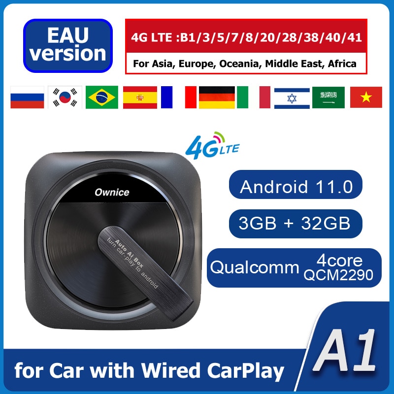 

Ownice Carplay Ai Box Android 11 QCM6125 Авто 4G LTE GPS Qualcomm Snapdragon для Volvo Cadillac LYRIQ Kia VW Peugeot Toyota FIAT