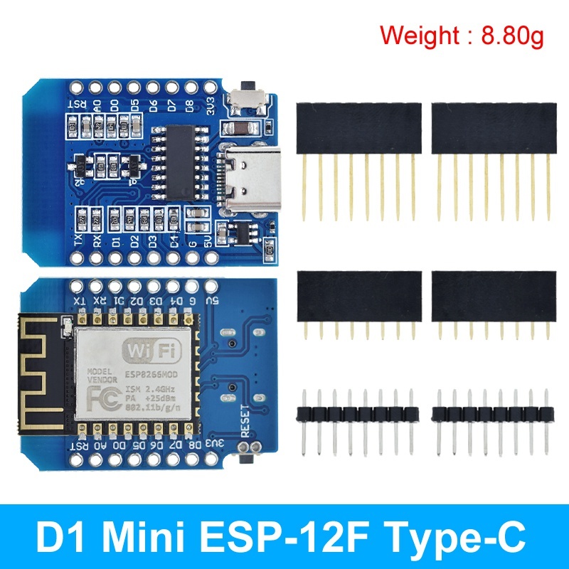 

D1 Mini TYPE-C/MICRO ESP8266 ESP-12F CH340G V2 USB D1 Mini WIFI макетная плата D1 Mini NodeMCU Lua IOT плата 3,3 В с контактами