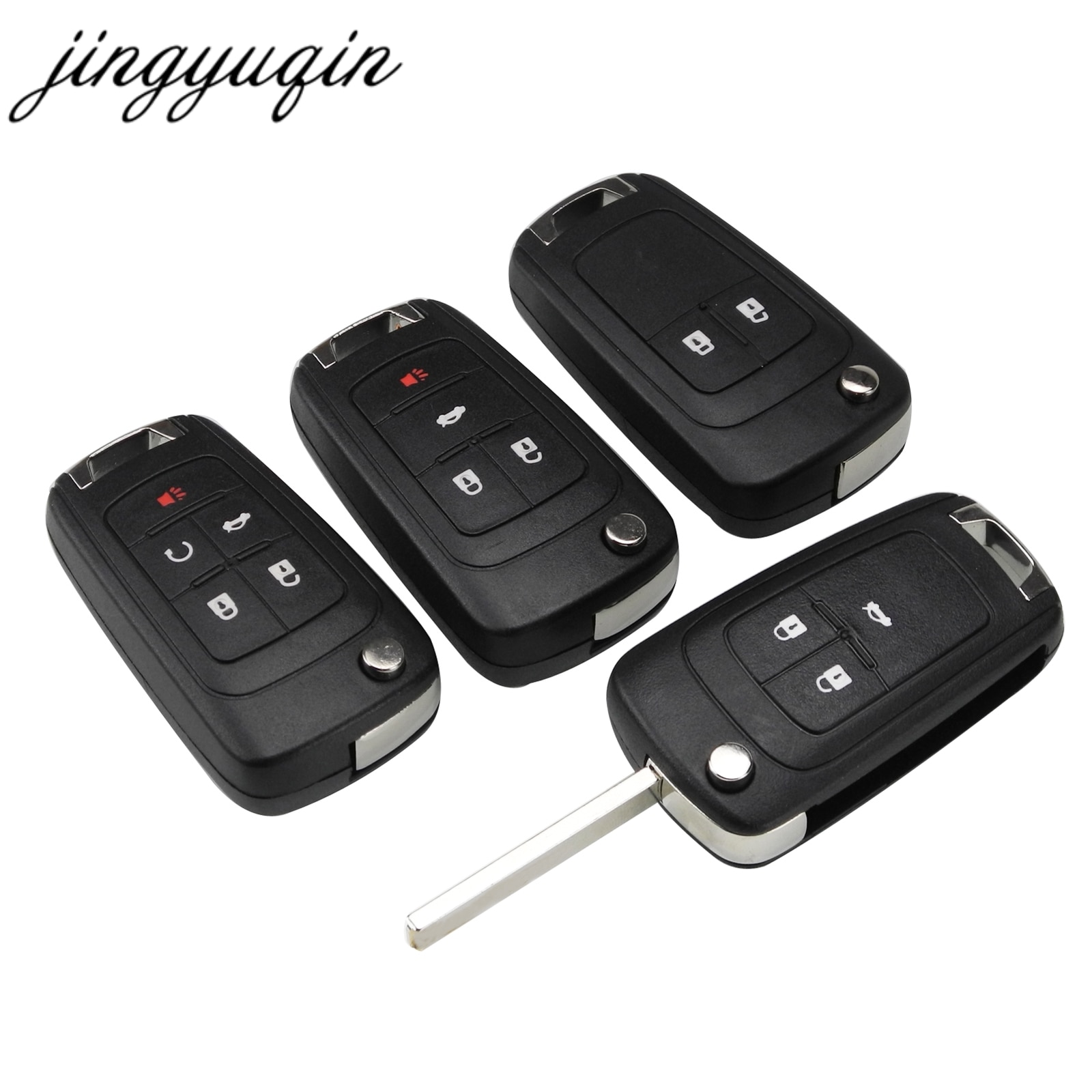 

Сменный Чехол Для Ключей Jingyuqin Для Chevrolet Lova Sail Aveo Cruze, Флип-брелок С Дистанционным Управлением, 2/3/4/5 Кнопок
