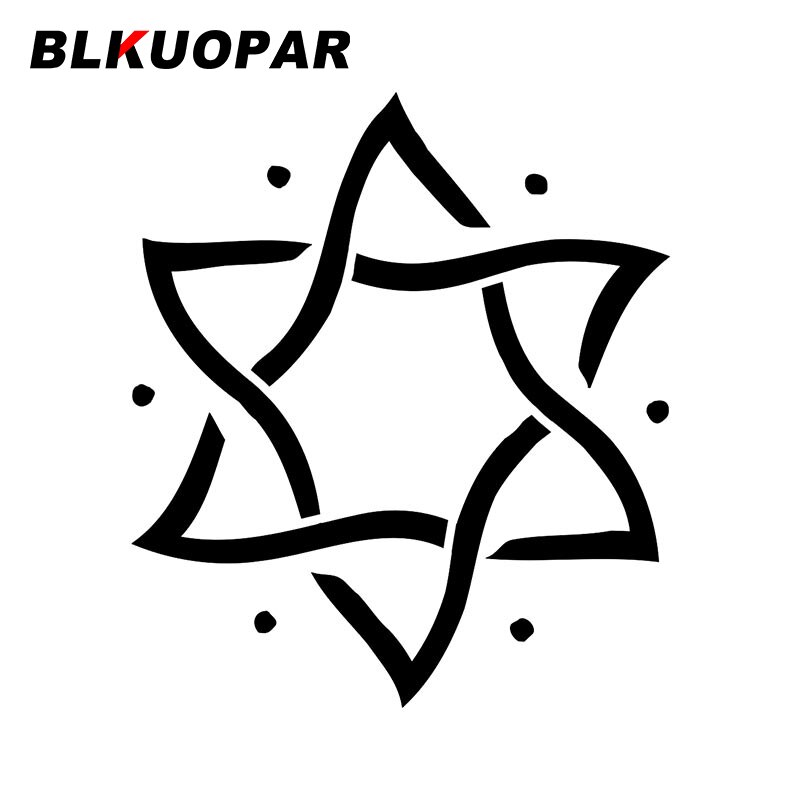 

BLKUOPAR для звезды Давида, наклейки на лобовое стекло, устойчивые к царапинам, для автомобиля, холодильника, декор для лобового стекла, автомобильная этикетка