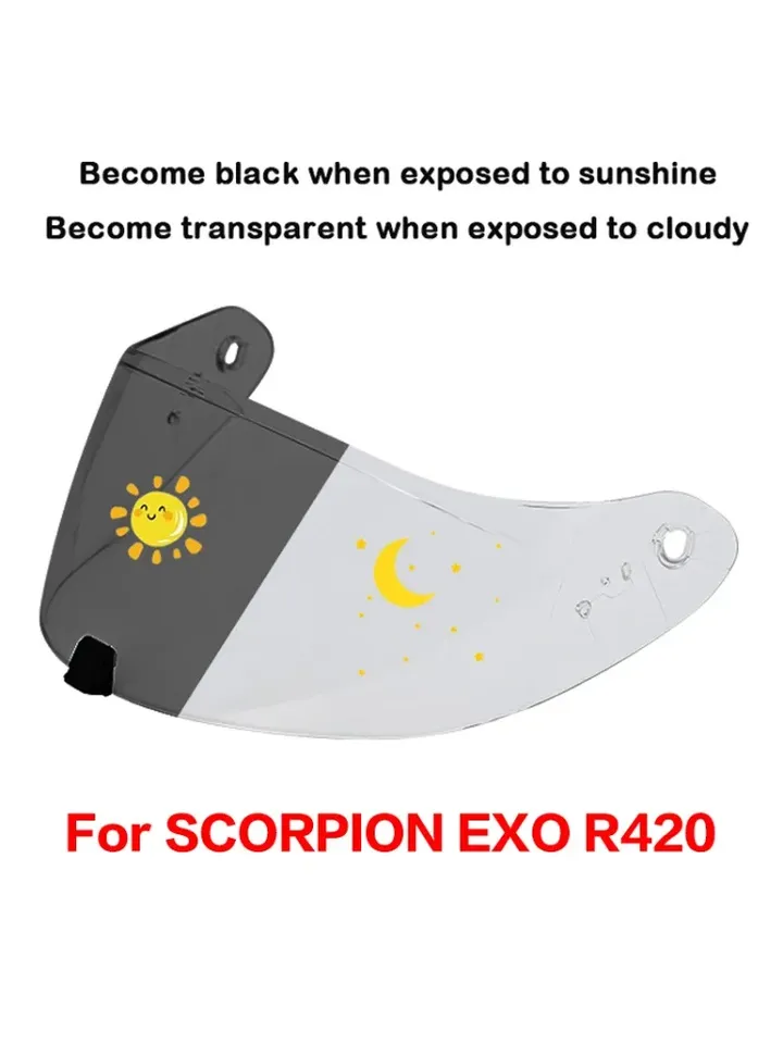 

Фотохромные линзы для козырька SCORPION EXO R420, анфас, Viseira Capacete, детали гоночного шлема