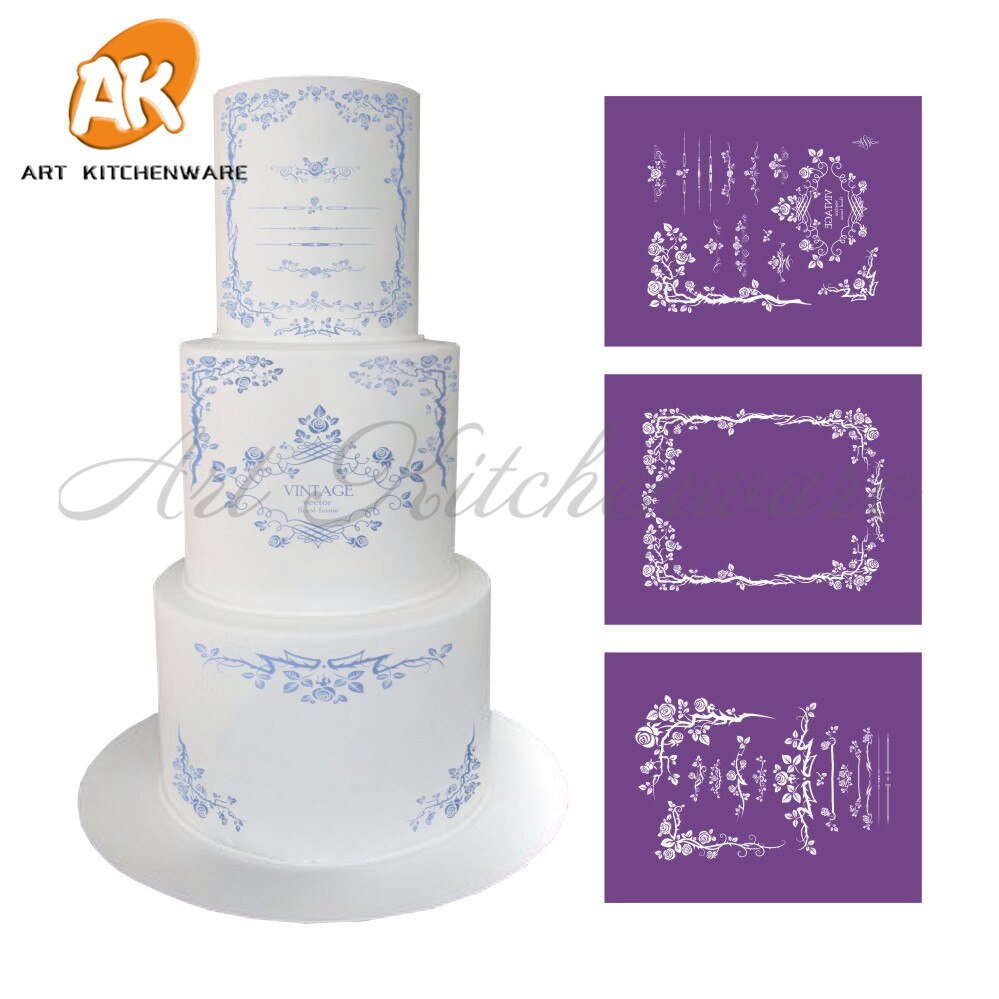 

Набор трафаретов для торта из розового кружева AK ART KITCHENWARE