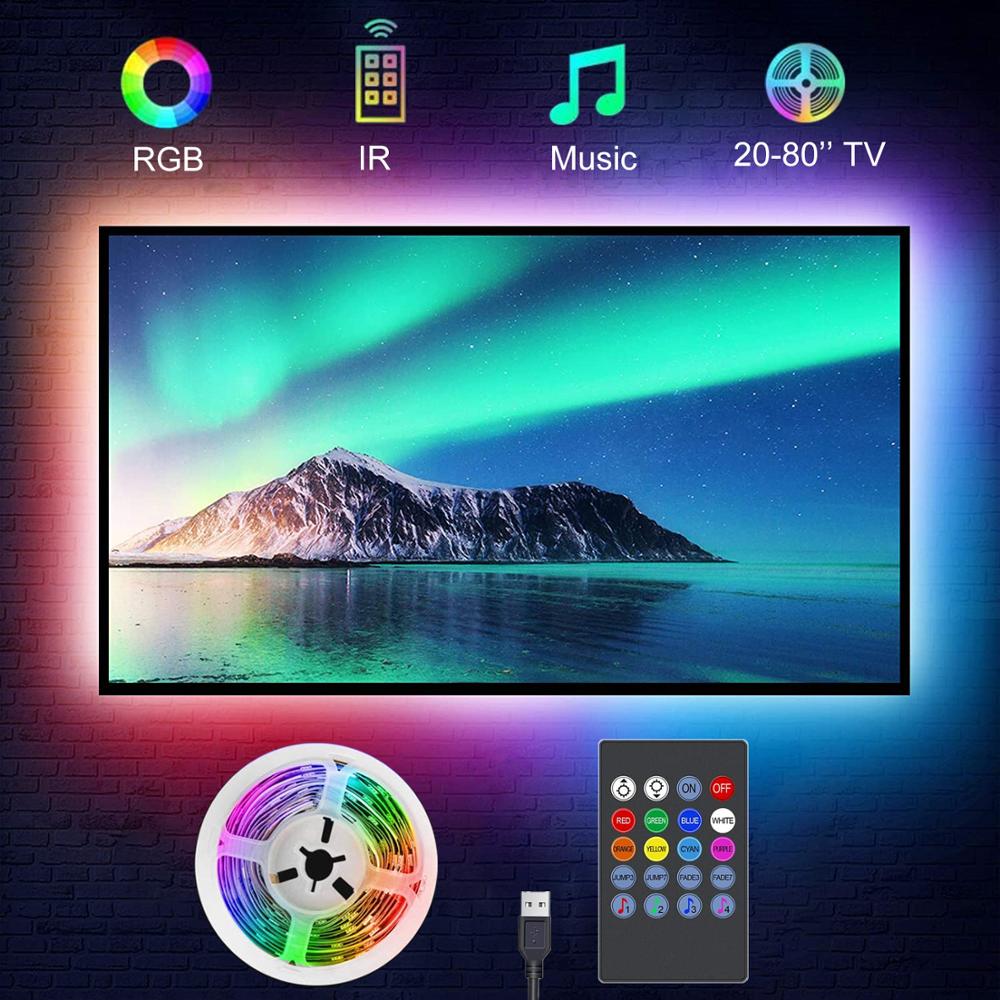 

Музыкальная Синхронизированная Светодиодная Лента RGB 5050SMD Подсветка Телевизора С Питанием От USB