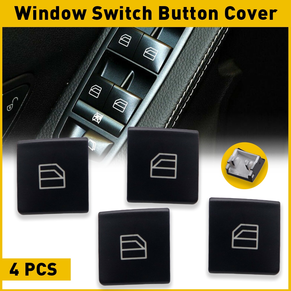 

4 шт./компл., крышка кнопки переключателя окна для Mercedes-Benz W204 W212 W463 W166 X166 A-Klasse W176 CLA Coupe C117 X204, аксессуары