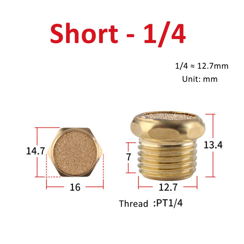 

Латунный пневматический глушитель M5 BSL SLM SLL