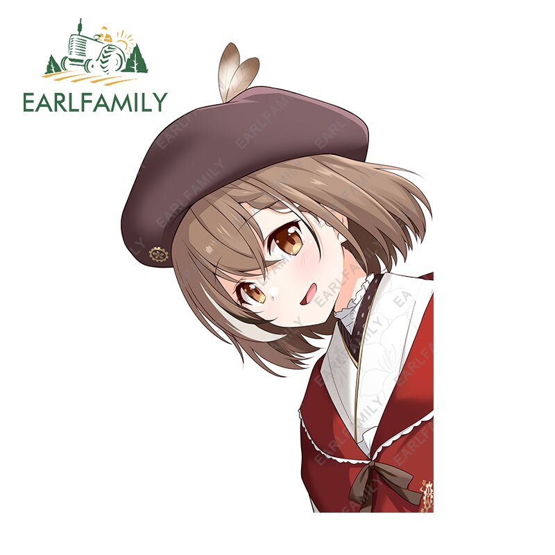 

EARLFAMILY 13 см x 7,7 см для Hololive Nanashi Mumei Peeker автомобильные аксессуары наклейки граффити виниловая Автомобильная оберточная наклейка для ноутбука кемпера