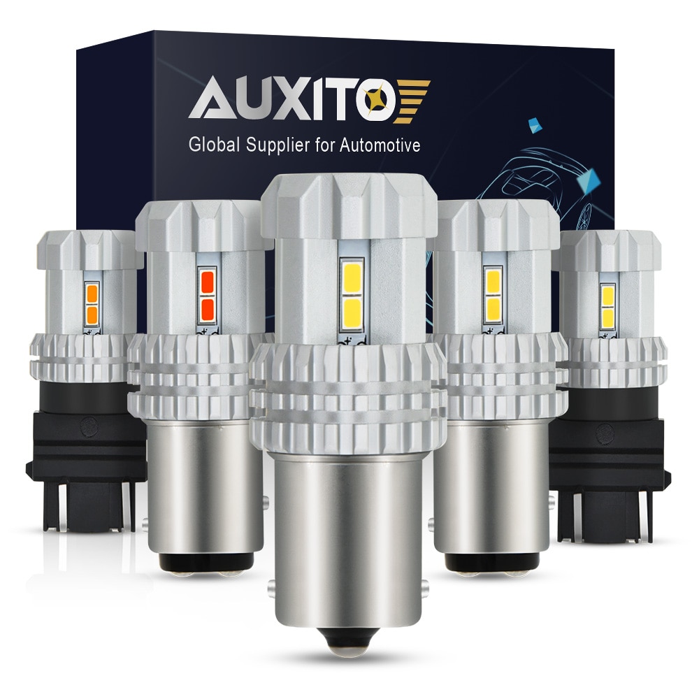 

Автомобильный светодиодный стоп-светильник AUXITO, 3157 лм, P21W, W21, 5 Вт, BA15S, P21/5 Вт, 7443, PY21W, T20, 1156, W21W, 1157, DRL 7440, Bay15d, красный, стоп-сигнал, белый, 12 В