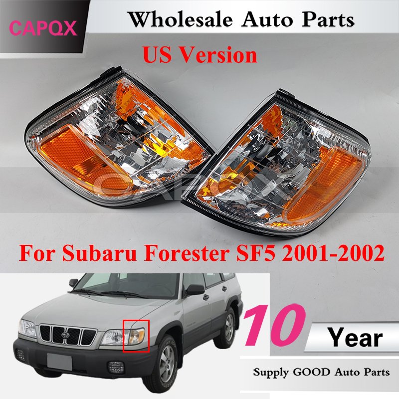 

CAPQX 1 пара, американская версия, передний угловой светильник для Subaru Forester SF5 2001-2002, габаритная фара, указатель поворота, лампа