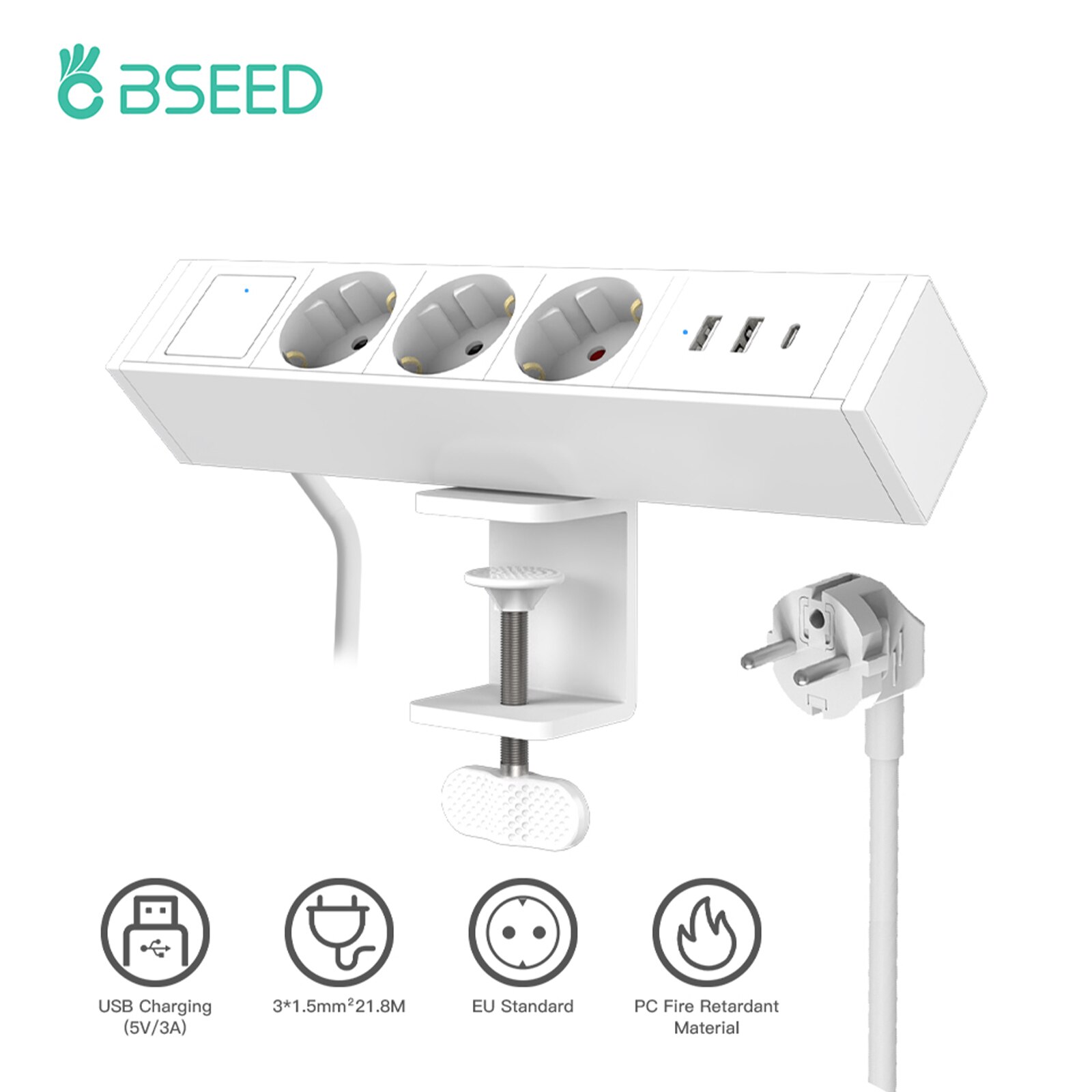 

Настольные USB-розетки BSEED 3 розетки