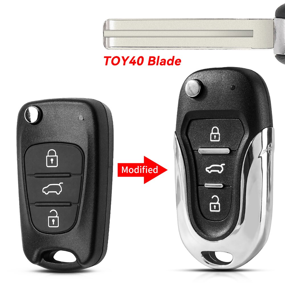 

KEYYOU для Hyundai I20 I30 IX35 I35 Accent для Kia Picanto Sportage K5 3 кнопочный модифицированный Автомобильный ключ
