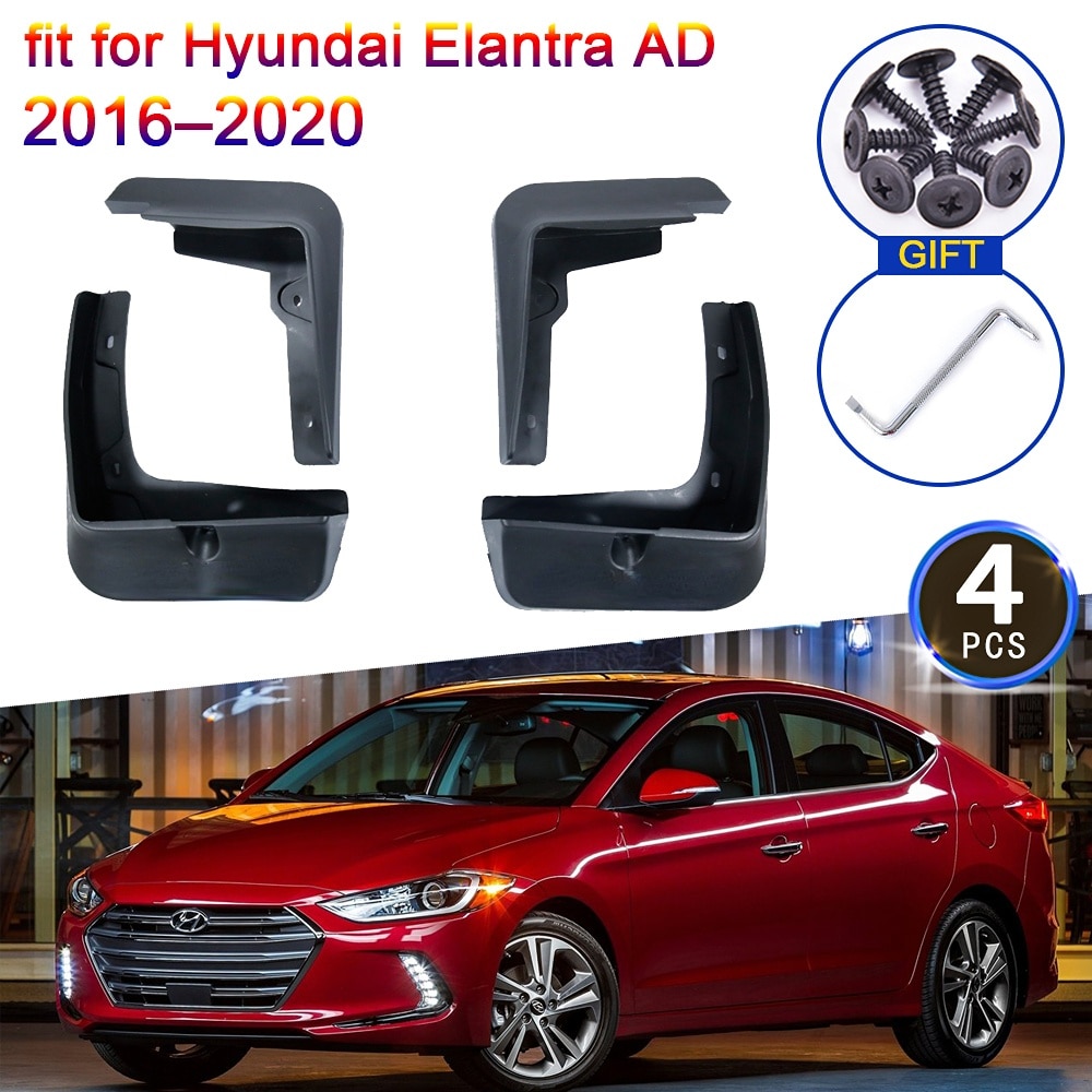 

4x для Hyundai Elantra 2016 2017 2018 2019 2020 AD Avante Брызговики Брызговики Крыло Крыло Аксессуары для стайлинга автомобилей