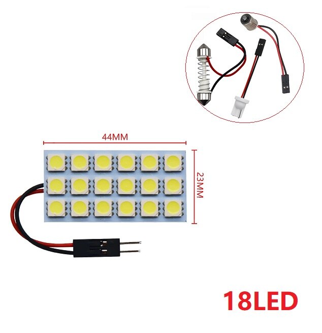 

T10 Festoon 5050 48/24/15/12 SMD Панельный светильник Супер белый BA9S T10 12V Автомобильный светодиодный купол для чтения Магистральная лампа 3 Адаптер База