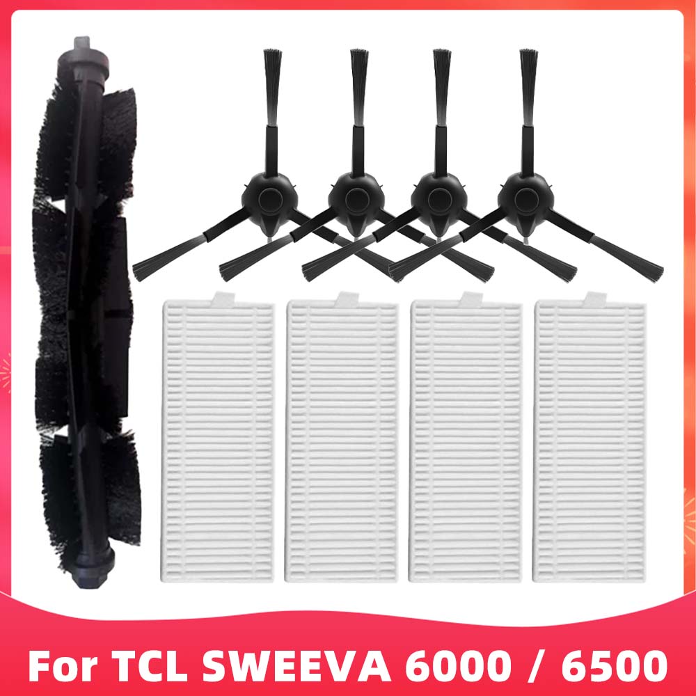 

Совместимо с TCL SWEEVA 6000 / 6500 / RVR3A Робот-пылесосы Основная роликовая щетка Боковая щетка Фильтр HEPA Запасная часть Аксессуар