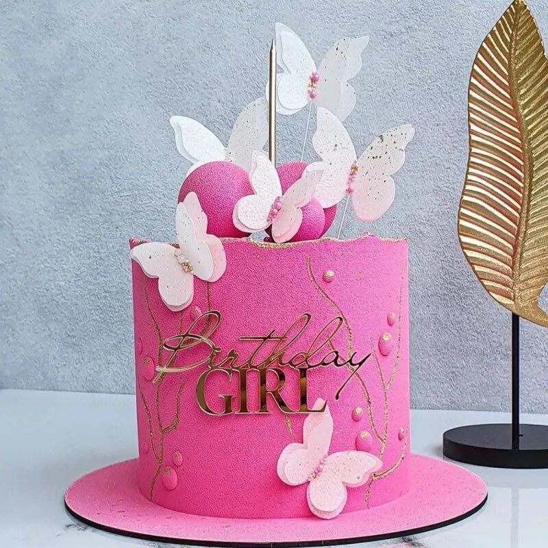 

Акриловый торт топпер "Золотой день рождения" MJCakedecor