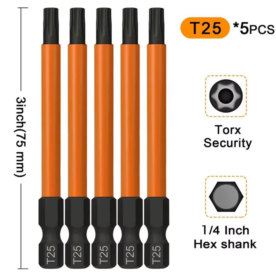 

Набор бит Torx Hakkin T20 T25 75 мм