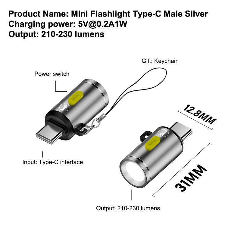 

Портативный USB-C фонарик