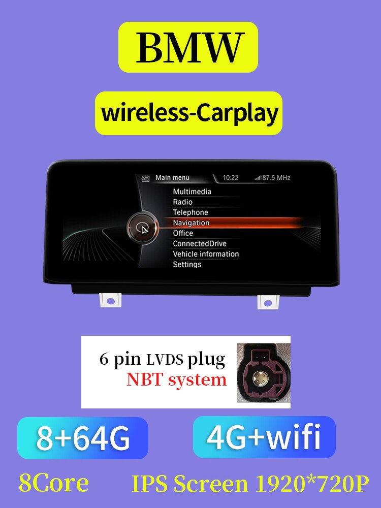 

НОВЫЙ ID8 Qualcomm 8-ядерный Android13 10,25 дюйма для BMW 1 серии F20 F21 Автомобильный видеоплеер Мультимедийный экран Carplay Автомобильное радио Стерео