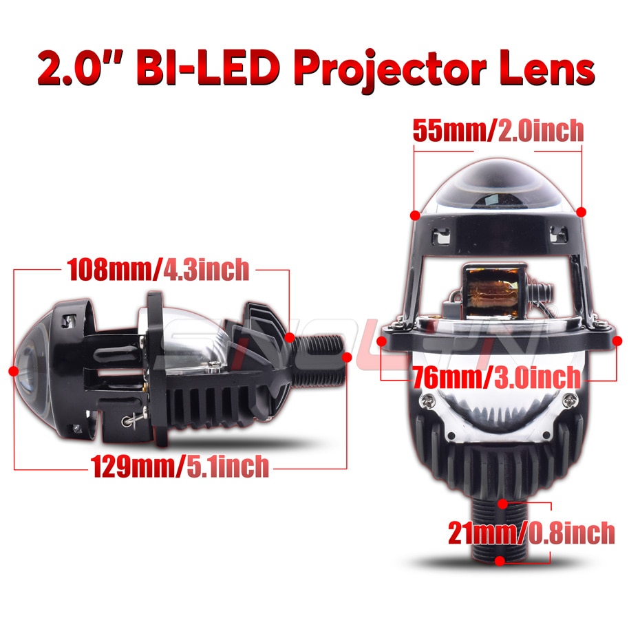 

Sinolyn 2,0 дюймовые Bi LED Angel Eyes мини-линзы для Фар H4/H7/H11/H13/9004/9005/9006 светодиодный для автомобиля мотоцикла