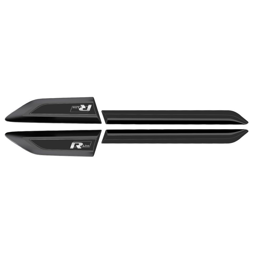 

2 шт. 3D GTI R Rline эмблема кузова, дверь, крыло, наклейка, значок бокового лезвия, украшение для Volkswagen VW Golf 4 5 6 7 Bora Beetle