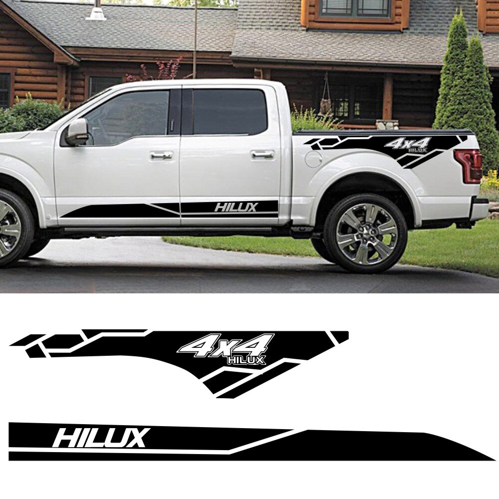

Наклейки на дверь автомобиля для Toyota Hilux Revo Vigo, виниловая пленка на задний багажник, наклейка, спортивное украшение автомобиля, аксессуары для тюнинга автомобиля