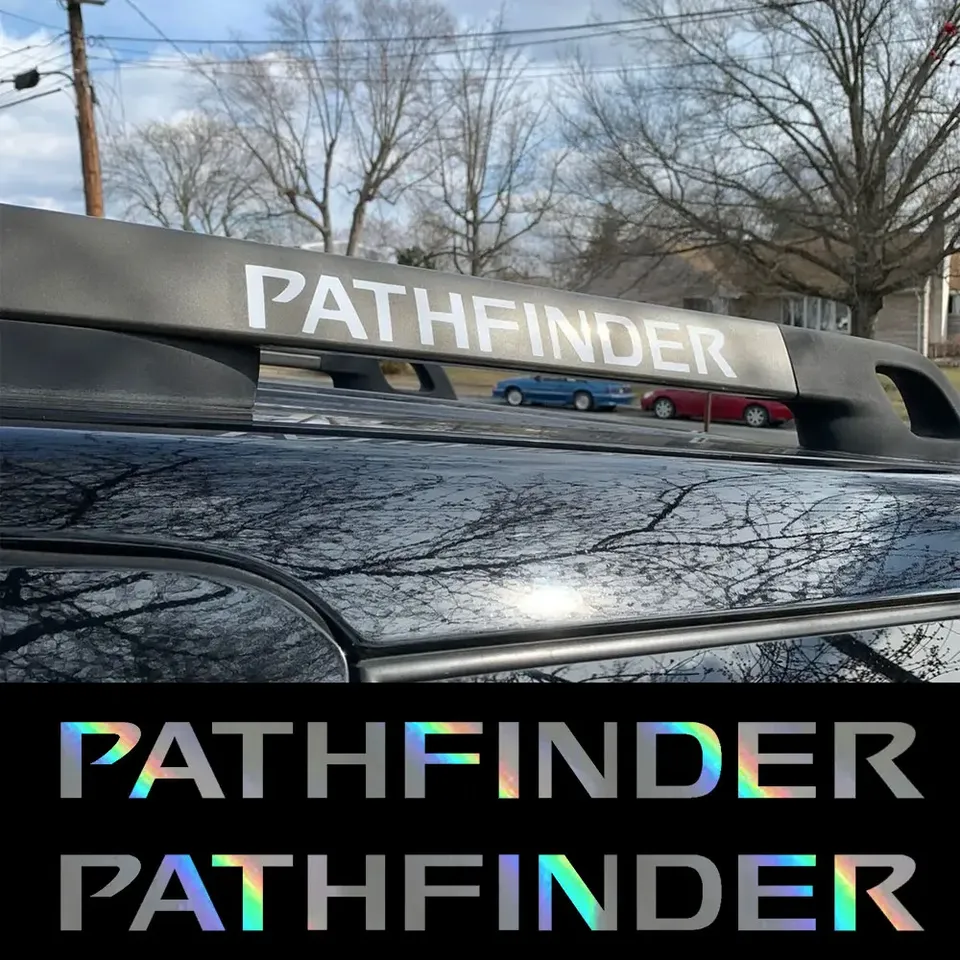 

Для PATHFINDER 2005-2012 наклейки на направляющие на крышу/наклейки x2
