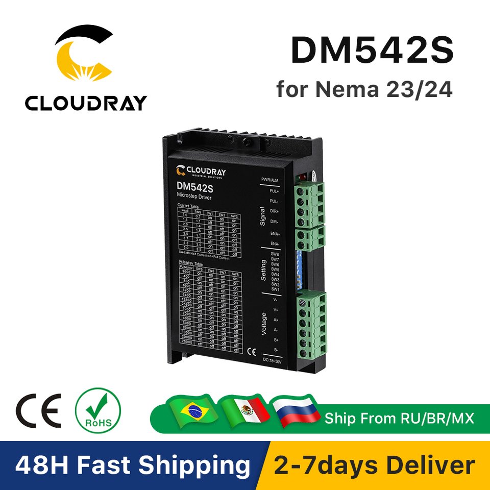 

Cloudray DM542S Шаговый драйвер для Nema17/Nema23 двигателя