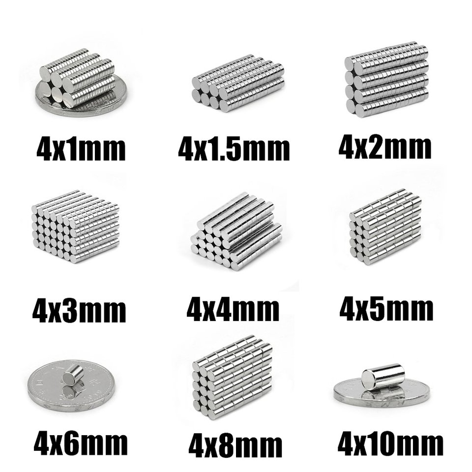 

50-2000 шт. 4x1 4x1,5 4x2 4x3 4x4 4x5 4x6 4x8 4x10 мм N35 NdFeB круглый магнит супер мощный сильный постоянный магнитный диск imane