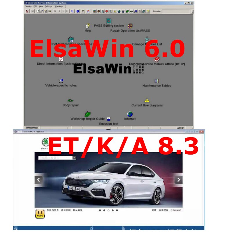 

2023 года ELSAWIN 6.0 E T/ K 8.3 для A-udi для V-W Программное обеспечение для авторемонта Транспортные средства Каталог электронных деталей в жесткостью 250 ГБ