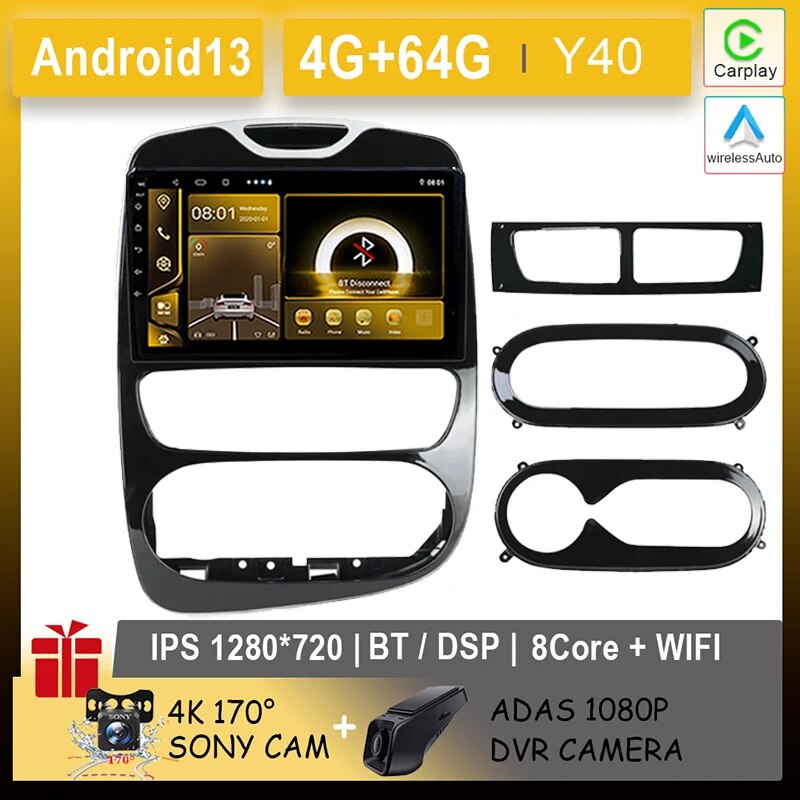 

Android для Renault Clio 4 BH98 KH98 2012-2019 Автомобильный плеер Авто радио Мультимедиа GPS Видеонавигация Carplay NO 2dini DVD WIFI