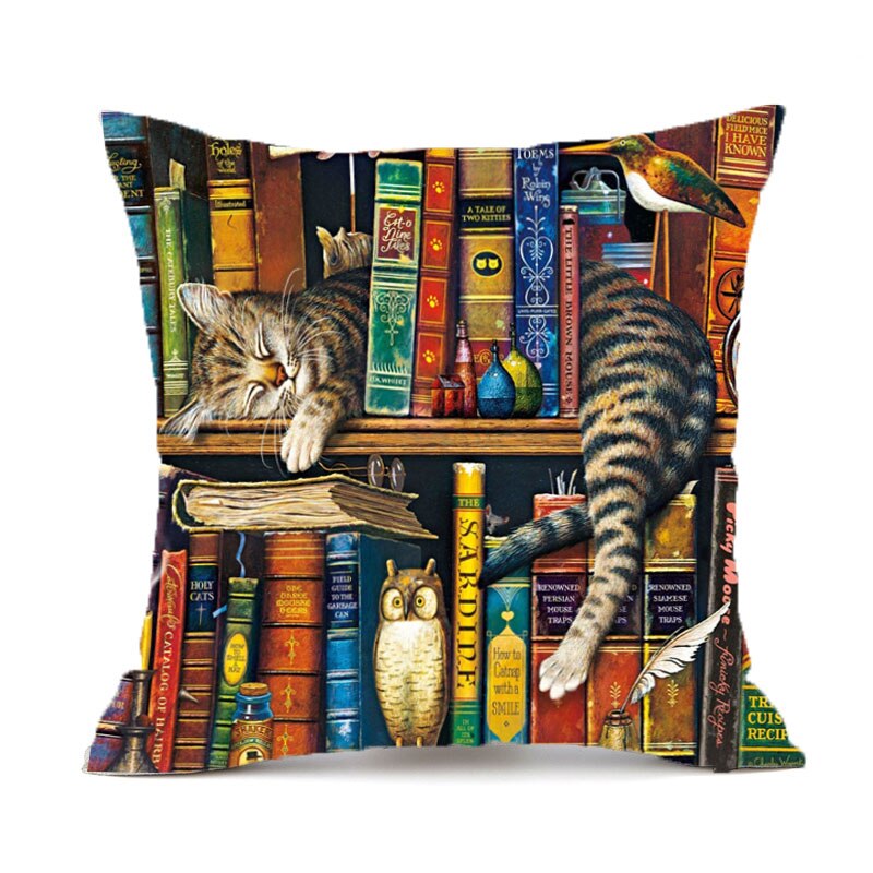 

Чехол для подушки с кошкой PRINTED