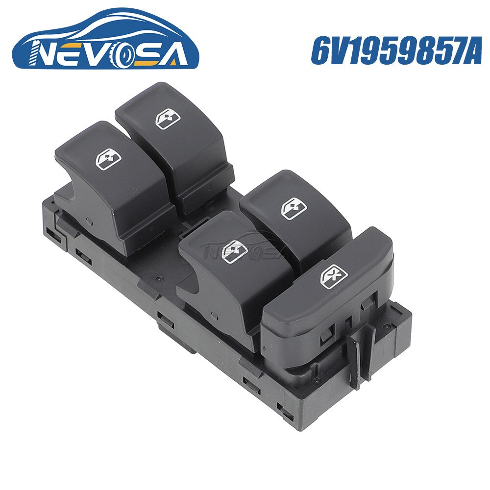 

NEVOSA 6V1959857A для Skoda Fabia Rapid 2013 2015 переключатель управления дверью водителя и окном Cuntrol 5JB959857 зеленая строчка