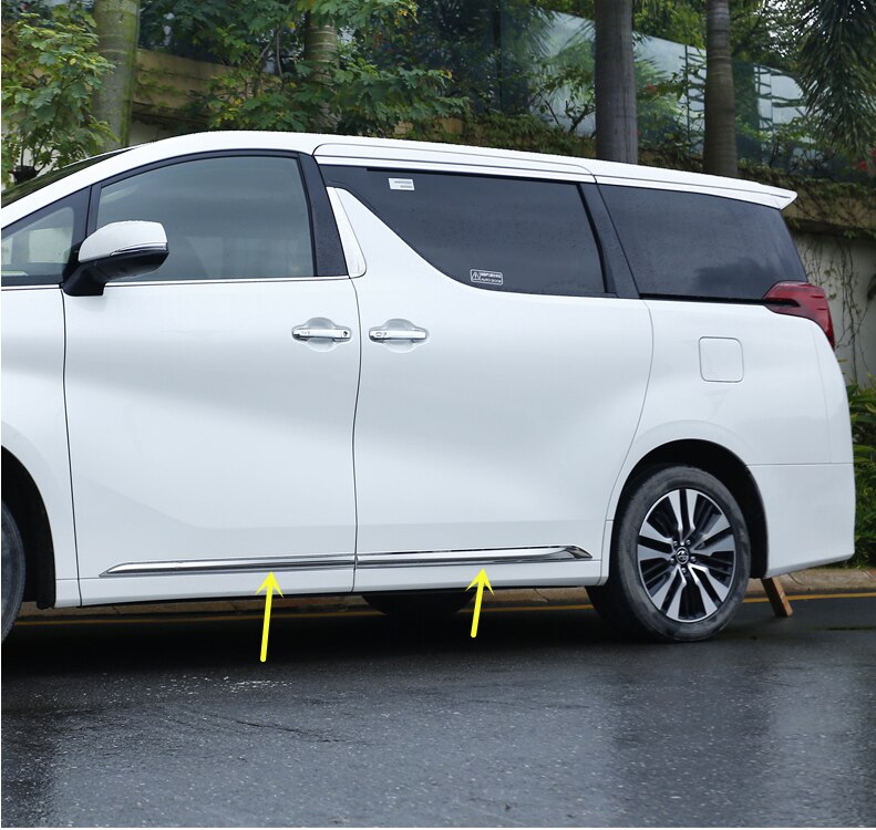 

Автомобильные аксессуары Стайлинг для Toyota Alphard/ Vellfire 30 серии 2016-2019 ABS корпус дверь боковая юбка акцент литье наклейка отделка