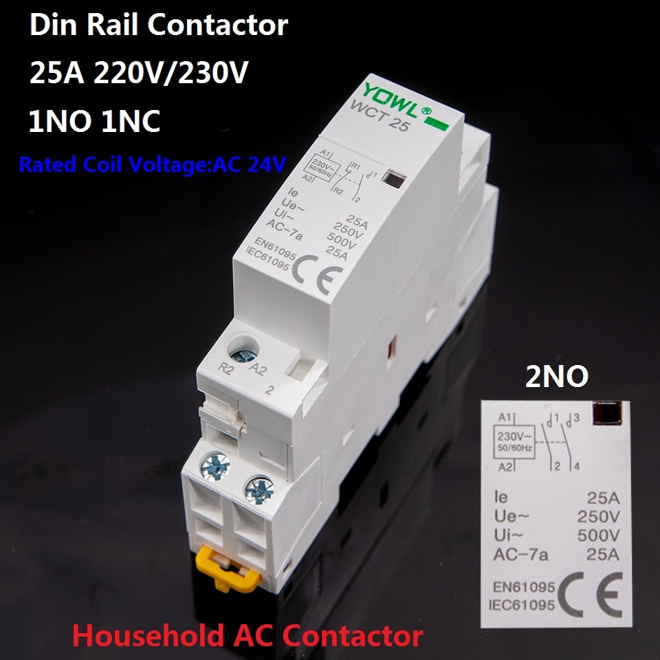 

YQWL WCT Контактор переменного тока 2P 16A/25A 220V/230V