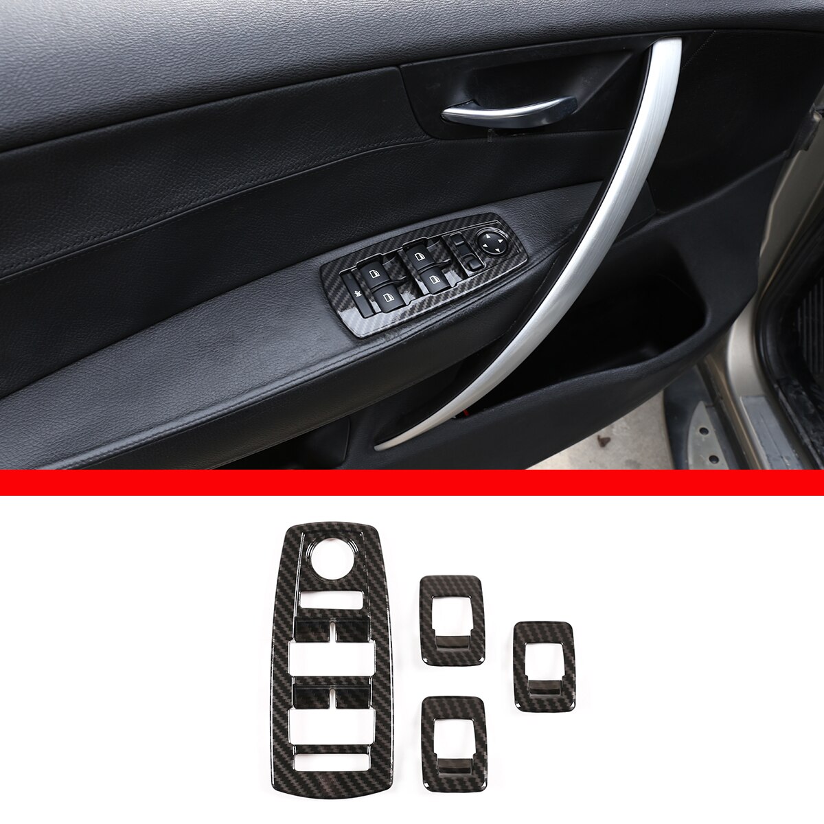

Для 2006-2010 BMW X3 E83 ABS углеродное волокно узор внутренняя дверная чаша защитное покрытие стекло подъемная рамка аксессуары для интерьера