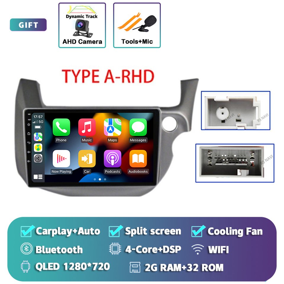 

Android 14 Carplay Auto WIFI + 4G автомобильный радиоприемник мультимедийный плеер для HONDA FIT JAZZ 2007-2013 RHD авторадио GPS стерео 2din головное устройство