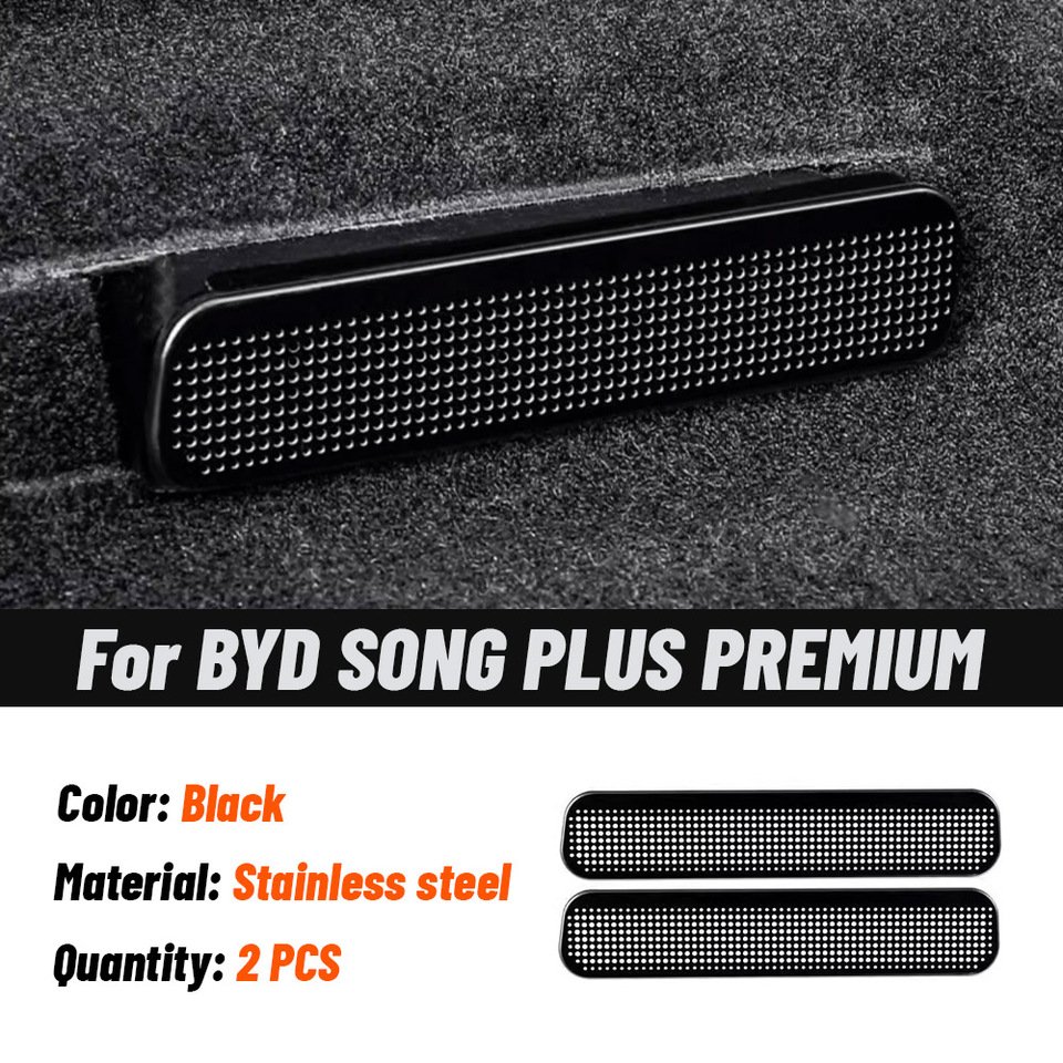 

Для BYD Song Plus PREMIUM 2024, автомобильные вентиляционные крышки, воздуховод для кондиционера, выхлопное пылезащитное сиденье, аксессуары из нержавеющей стали