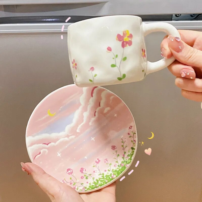 

Керамическая чашка Pink Ins style