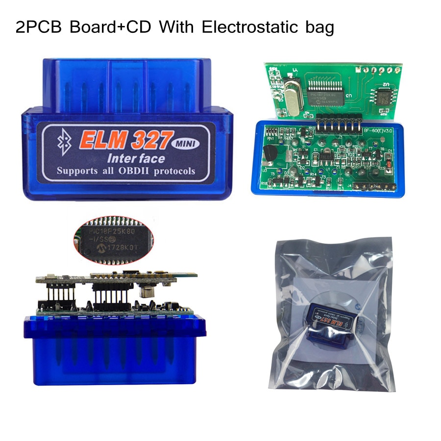 

Качество A +++ ELM327 V1.5 Диагностический интерфейс PIC18F25K80 2 шт. Android/Symbian/ПК Все OBD2 Автомобильный протокол Bluetooth-совместимый