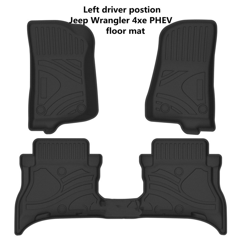 

Использование для JEEP Wrangler Rubicon 4xe PHEV, всепогодный автомобильный напольный коврик JEEP Wrangler JL 4XE, водонепроницаемый напольный коврик