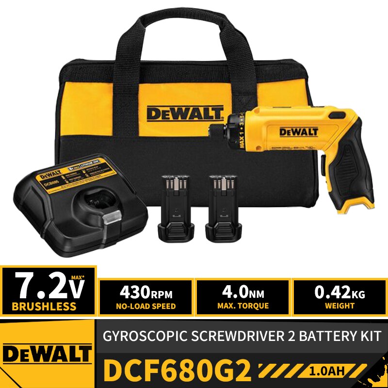 

DEWALT DCF680G2 беспроводной гироскопический шуруповерт 7.2В 2 аккумулятора